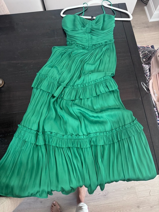 Aqua Dresses & Skirts - Aqua Emerald Green Spaghetti Strap Tiered Maxi Dress